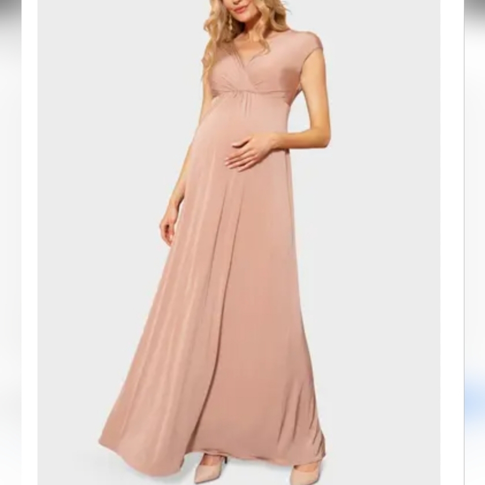 Tiffany Rose Francesca Elegant Maternity Maxi Dress - Pink Blush